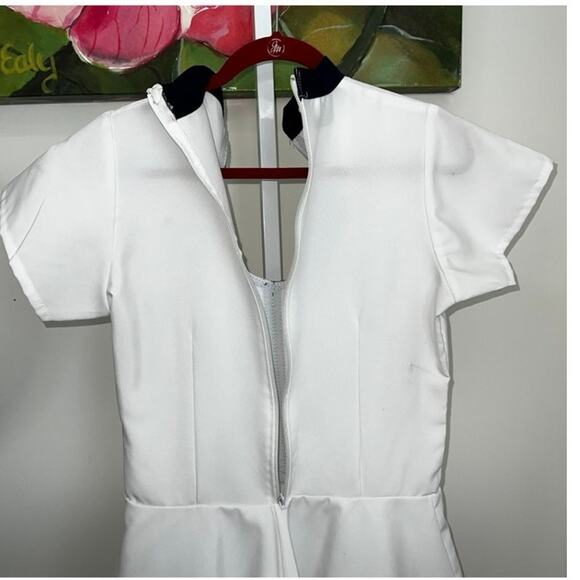 Underwraps Nightingale Nurse Costume Dress White w/ Navy Trim Size M (AS IS) - Picture 5 of 17